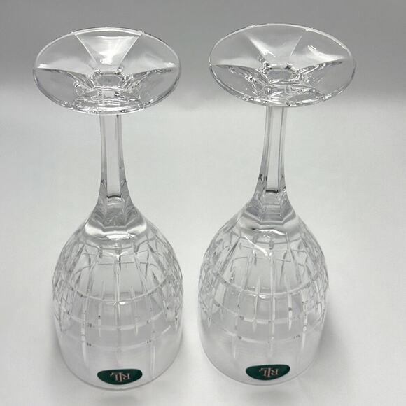 New Ralph Lauren Cocktail Party Two Crystal Glasses Wine Water Goblet Germany - Picture 7 of 8